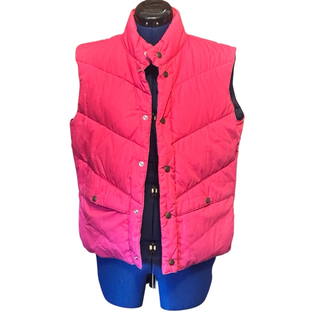 Vintage Hot Pink Down Puffer Vest Size Medium